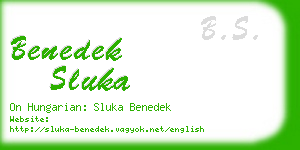 benedek sluka business card